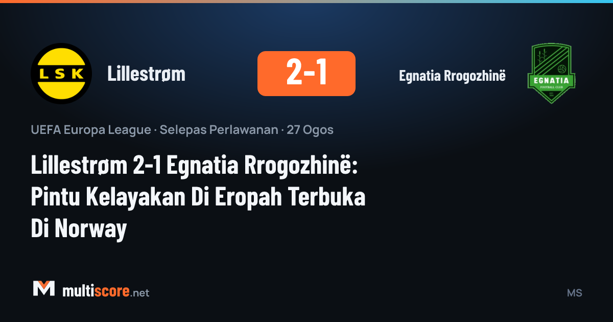 Lillestrøm - Egnatia Rrogozhinë maçından bir görünüm