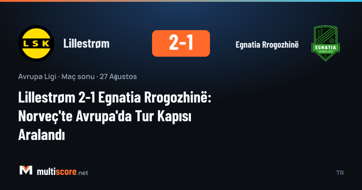 Lillestrøm - Egnatia Rrogozhinë maçından bir görünüm