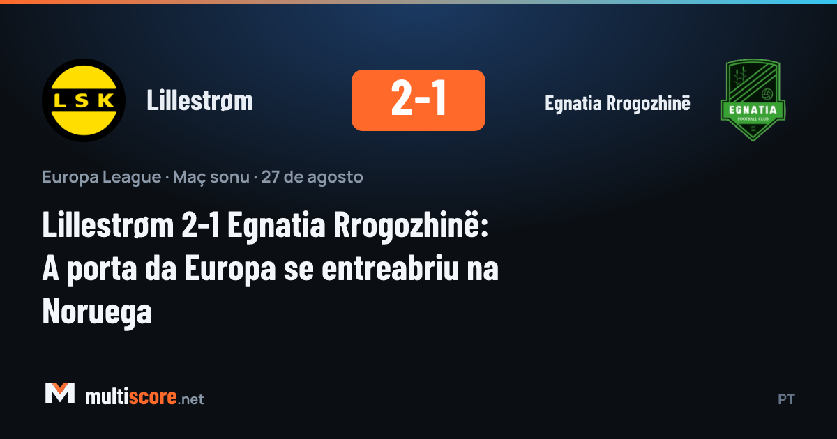 Lillestrøm - Egnatia Rrogozhinë maçından bir görünüm