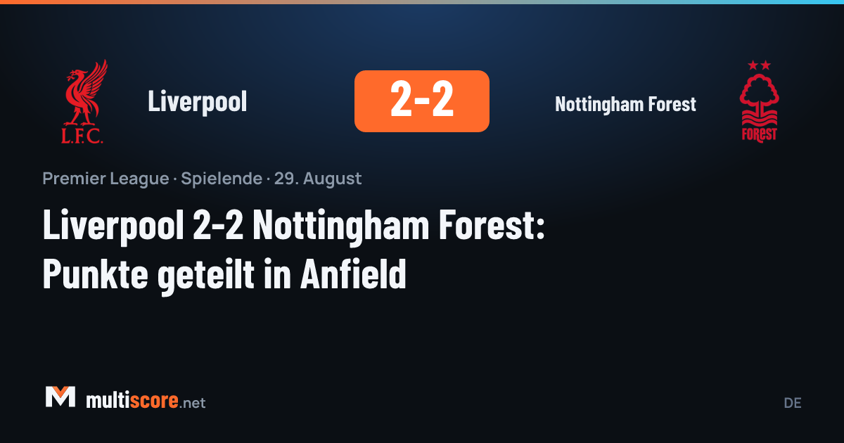 Liverpool - Nottingham Forest Premier League maçı