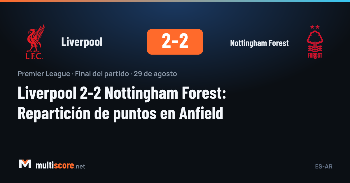 Liverpool - Nottingham Forest Premier League maçı