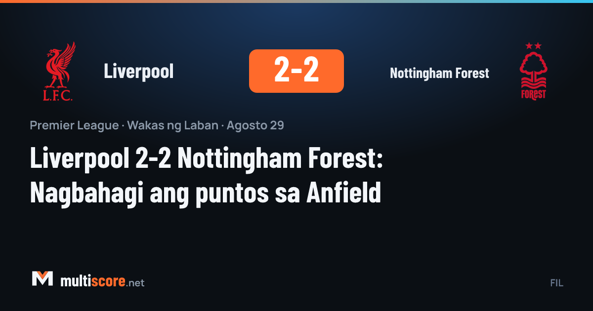 Liverpool - Nottingham Forest Premier League maçı