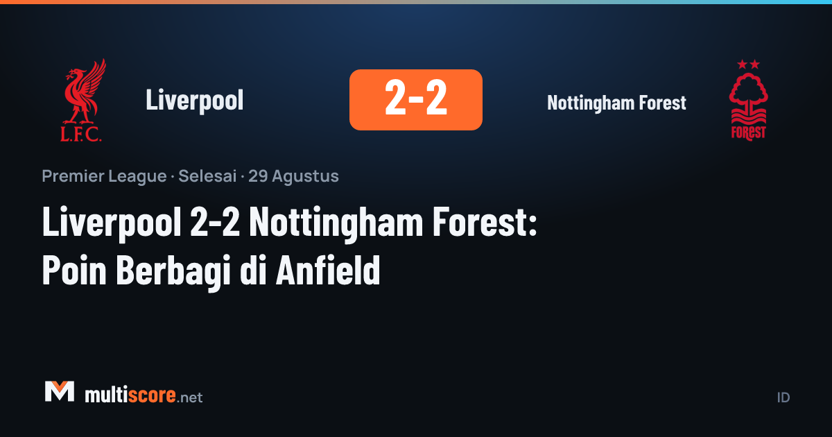 Liverpool - Nottingham Forest Premier League maçı