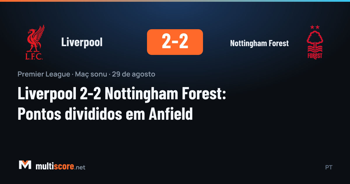 Liverpool - Nottingham Forest Premier League maçı