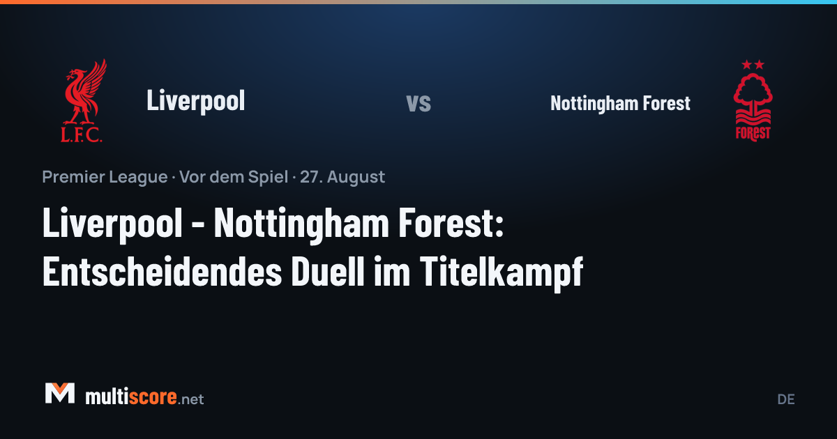 Liverpool ve Nottingham Forest oyuncuları Premier League maçında mücadele ediyor