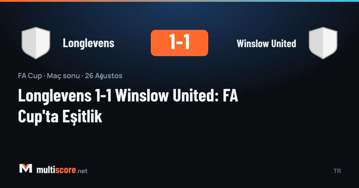 Longlevens - Winslow United FA Cup maçından bir kare