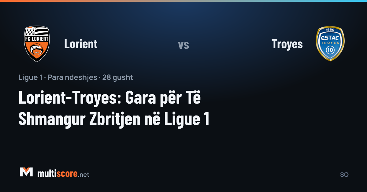 Lorient ve Troyes oyuncuları Ligue 1 maçında mücadele ediyor