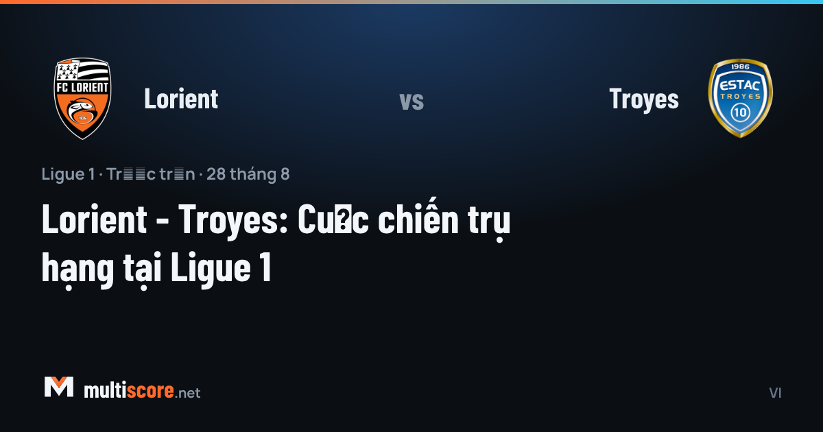 Lorient ve Troyes oyuncuları Ligue 1 maçında mücadele ediyor