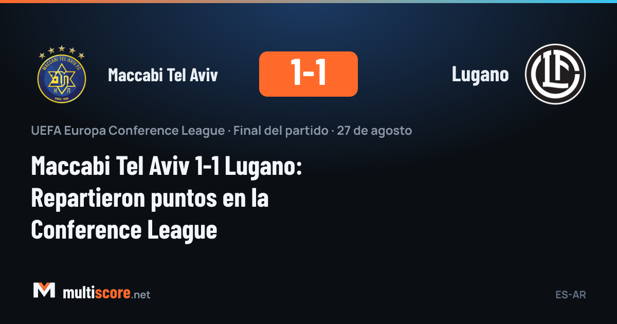 Maccabi Tel Aviv ve Lugano oyuncuları Konferans Ligi maçında mücadele ediyor