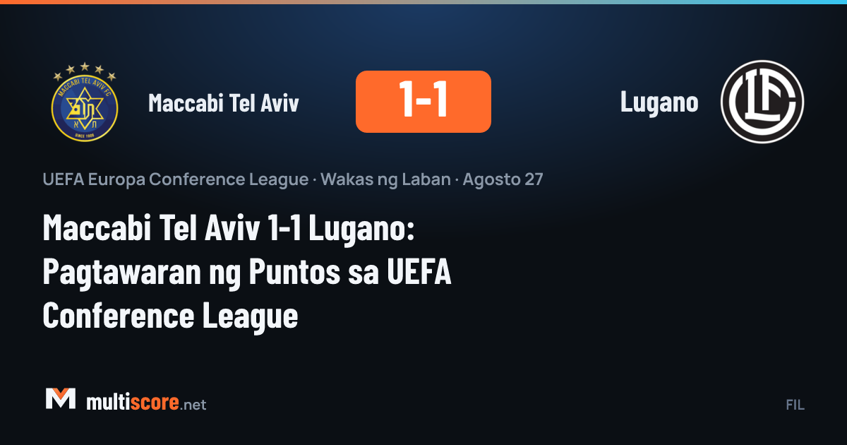 Maccabi Tel Aviv ve Lugano oyuncuları Konferans Ligi maçında mücadele ediyor