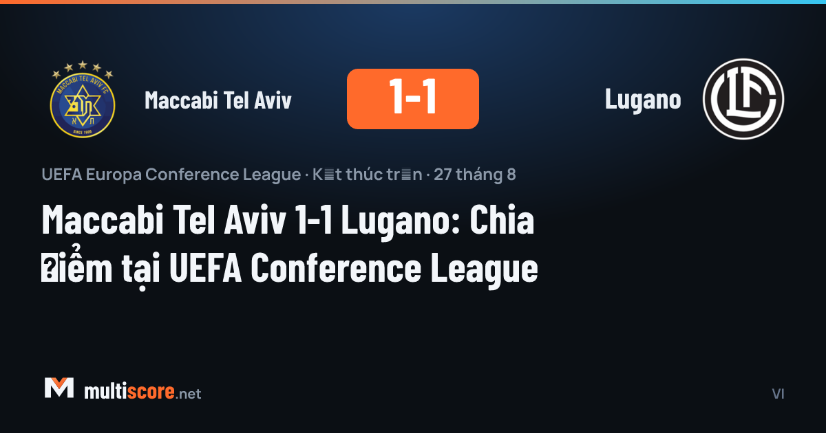 Maccabi Tel Aviv ve Lugano oyuncuları Konferans Ligi maçında mücadele ediyor