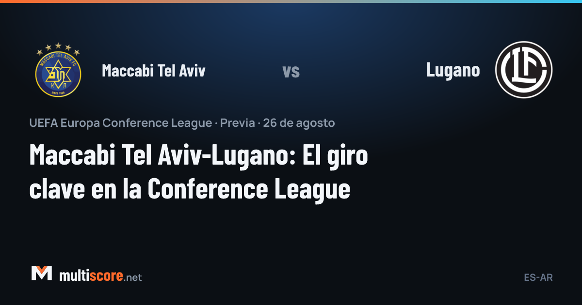 Maccabi Tel Aviv ve Lugano oyuncuları Konferans Ligi maçı öncesi sahada