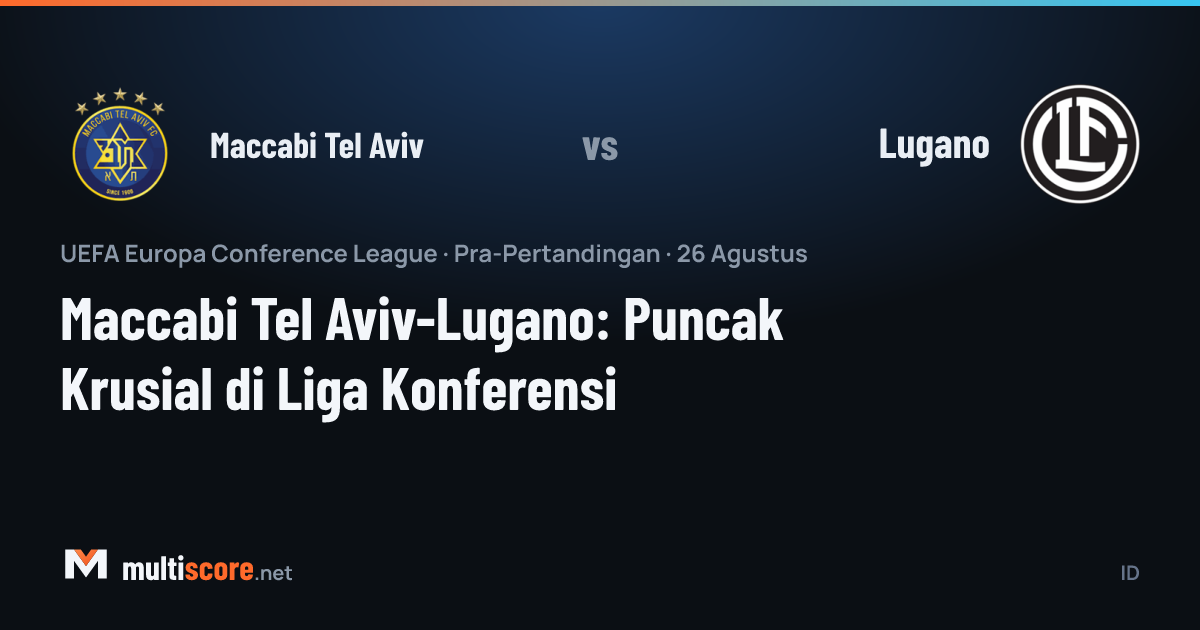 Maccabi Tel Aviv ve Lugano oyuncuları Konferans Ligi maçı öncesi sahada