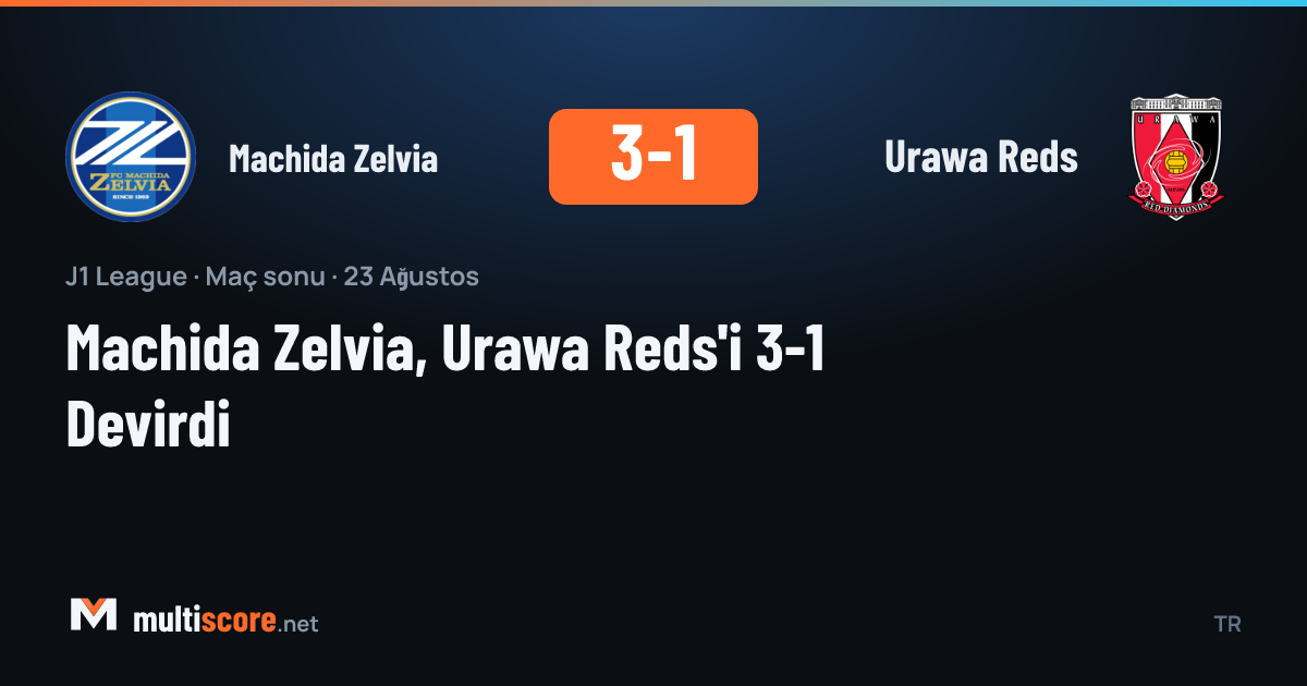 Machida Zelvia ve Urawa Reds oyuncuları J1 League maçında mücadele ediyor