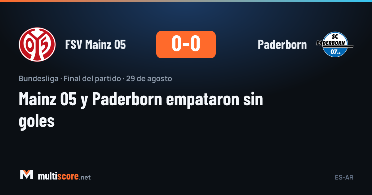FSV Mainz 05 - Paderborn Bundesliga maçı golsüz beraberlikle sonuçlandı
