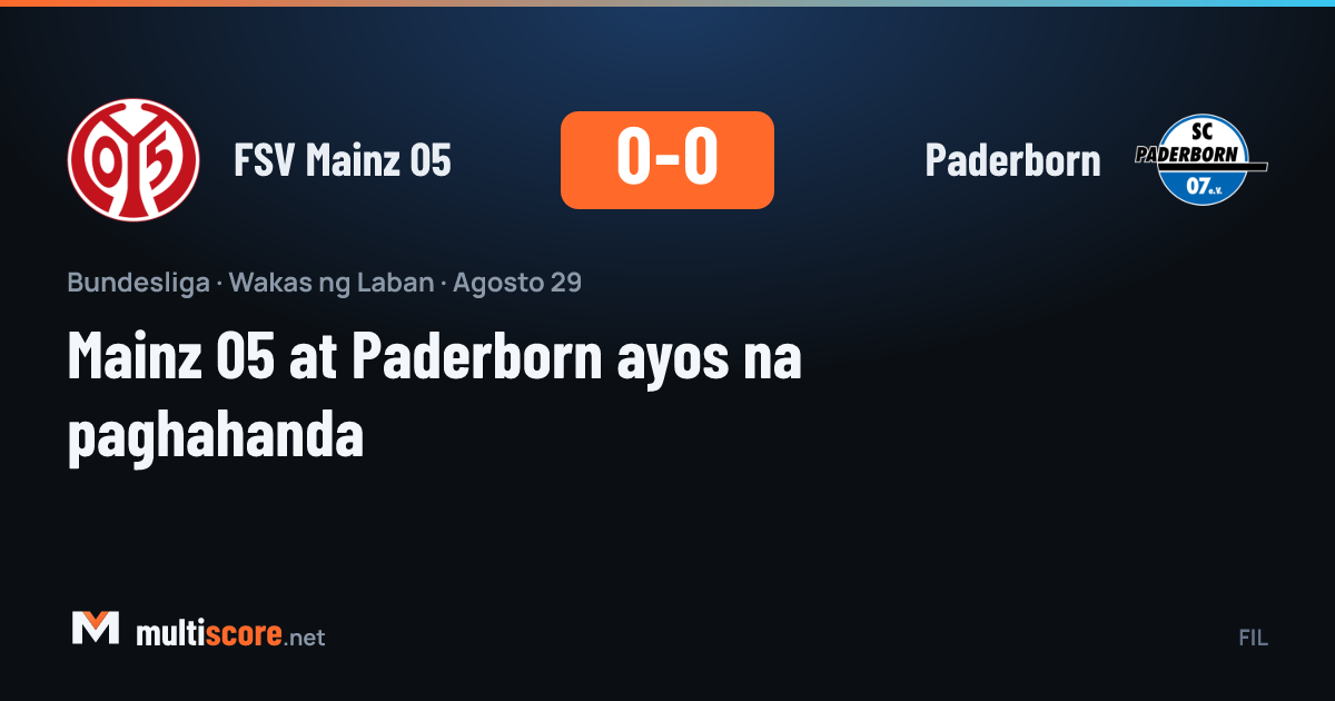 FSV Mainz 05 - Paderborn Bundesliga maçı golsüz beraberlikle sonuçlandı