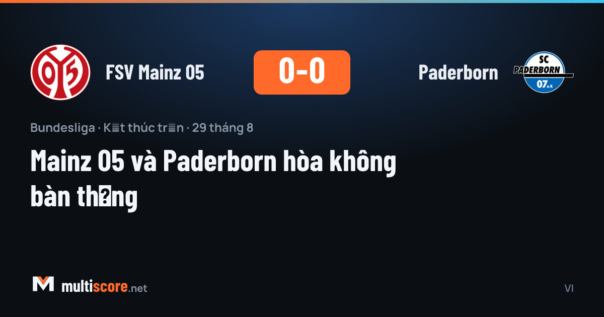 FSV Mainz 05 - Paderborn Bundesliga maçı golsüz beraberlikle sonuçlandı
