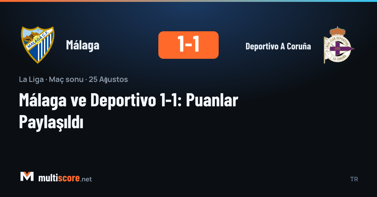 Málaga ve Deportivo A Coruña futbolcuları mücadele ediyor