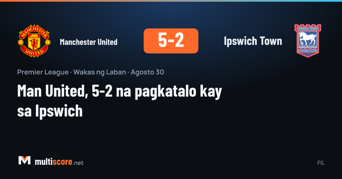 Manchester United 5-2 Ipswich Town Premier League maçı