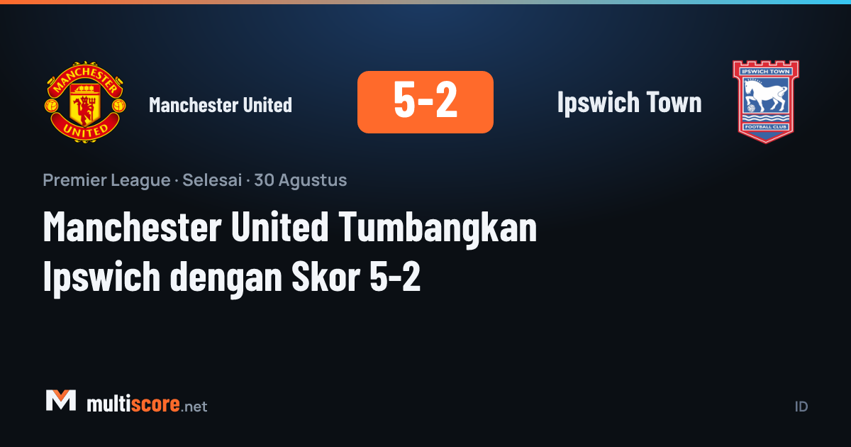 Manchester United 5-2 Ipswich Town Premier League maçı