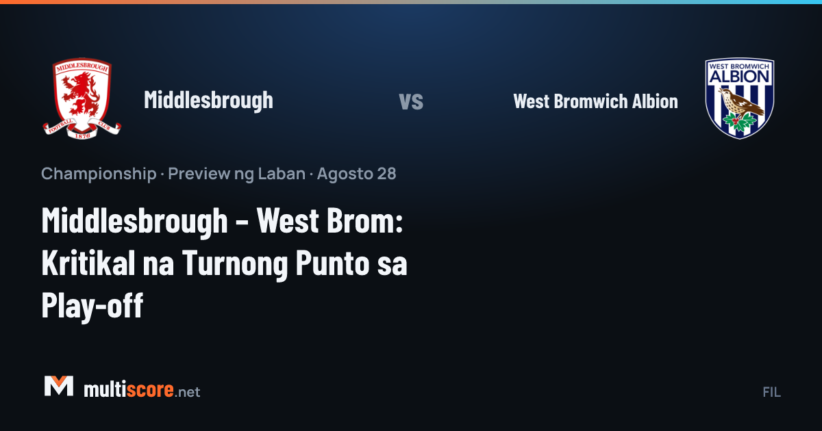 Middlesbrough ve West Bromwich Albion oyuncuları maç önü sahada