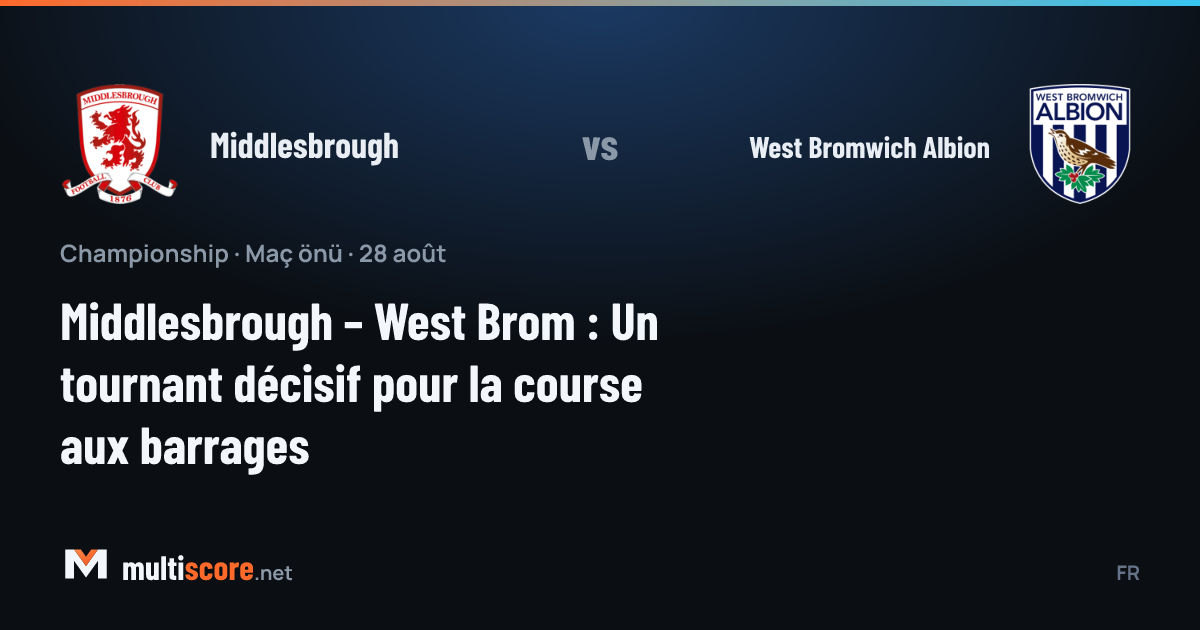 Middlesbrough ve West Bromwich Albion oyuncuları maç önü sahada