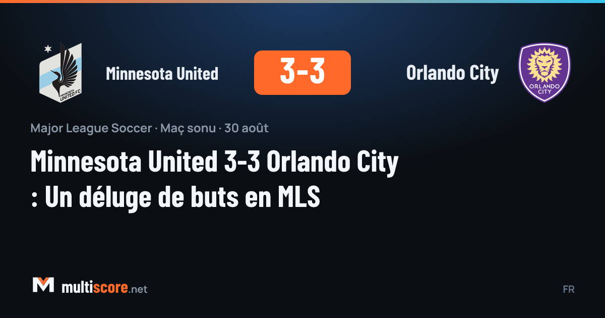 Minnesota United ve Orlando City arasında oynanan MLS maçı