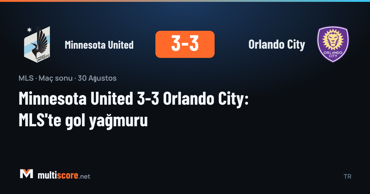 Minnesota United ve Orlando City arasında oynanan MLS maçı