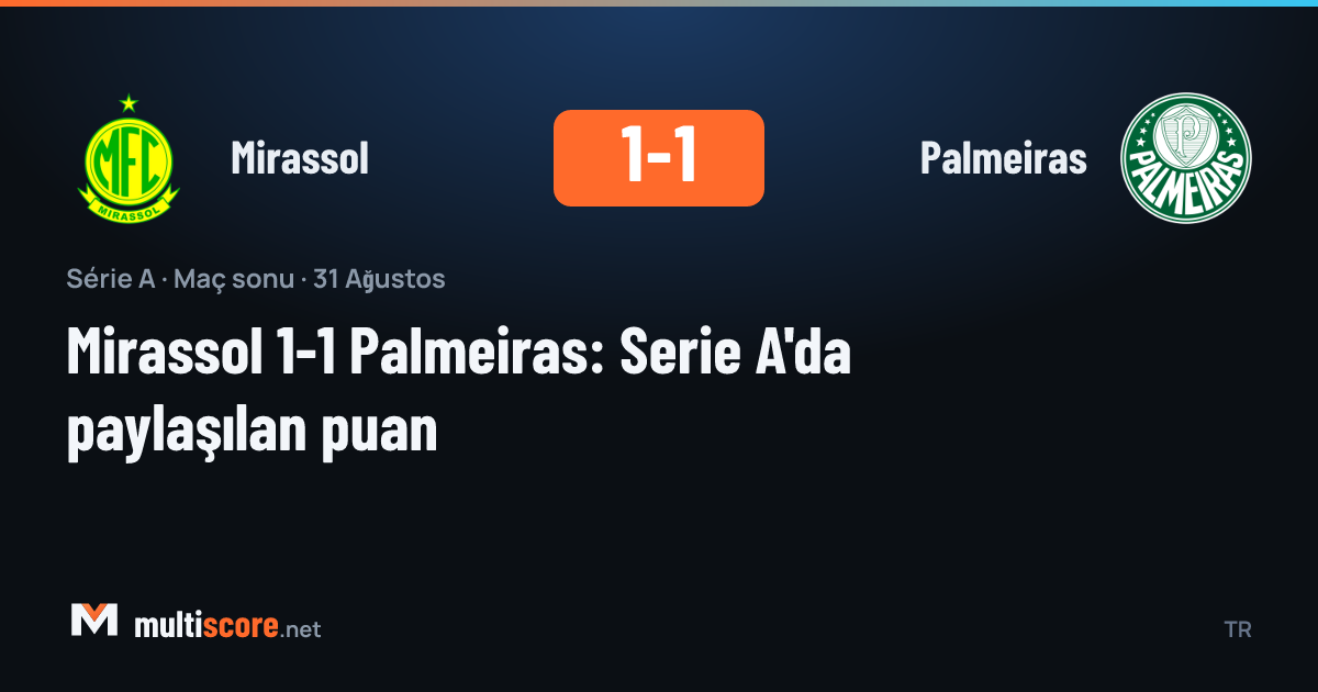 Mirassol ve Palmeiras futbolcularının Serie A maçında top mücadelesi