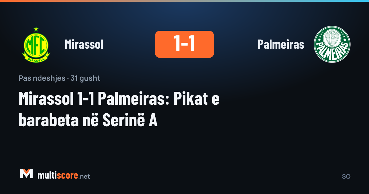 Mirassol ve Palmeiras futbolcularının Serie A maçında top mücadelesi
