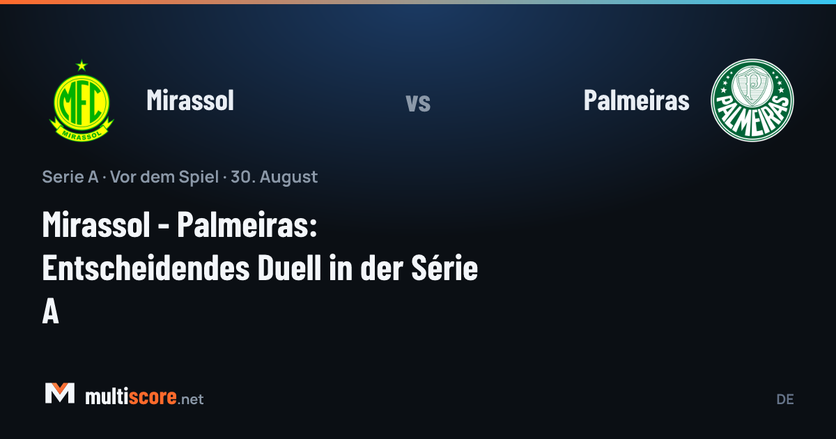 Mirassol - Palmeiras Serie A maç öncesi