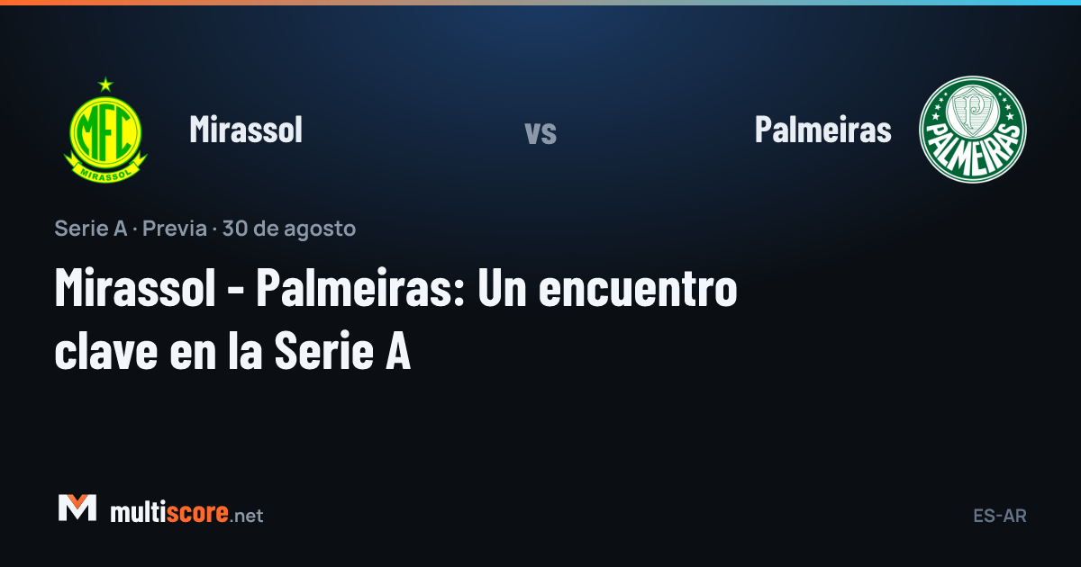 Mirassol - Palmeiras Serie A maç öncesi