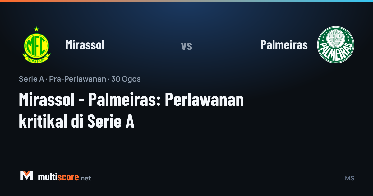 Mirassol - Palmeiras Serie A maç öncesi