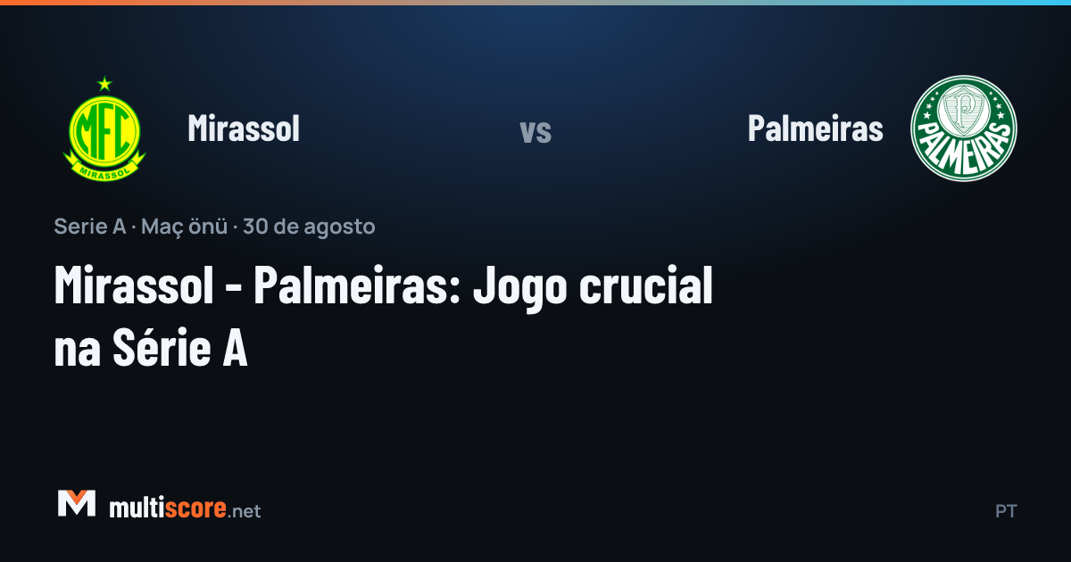 Mirassol - Palmeiras Serie A maç öncesi