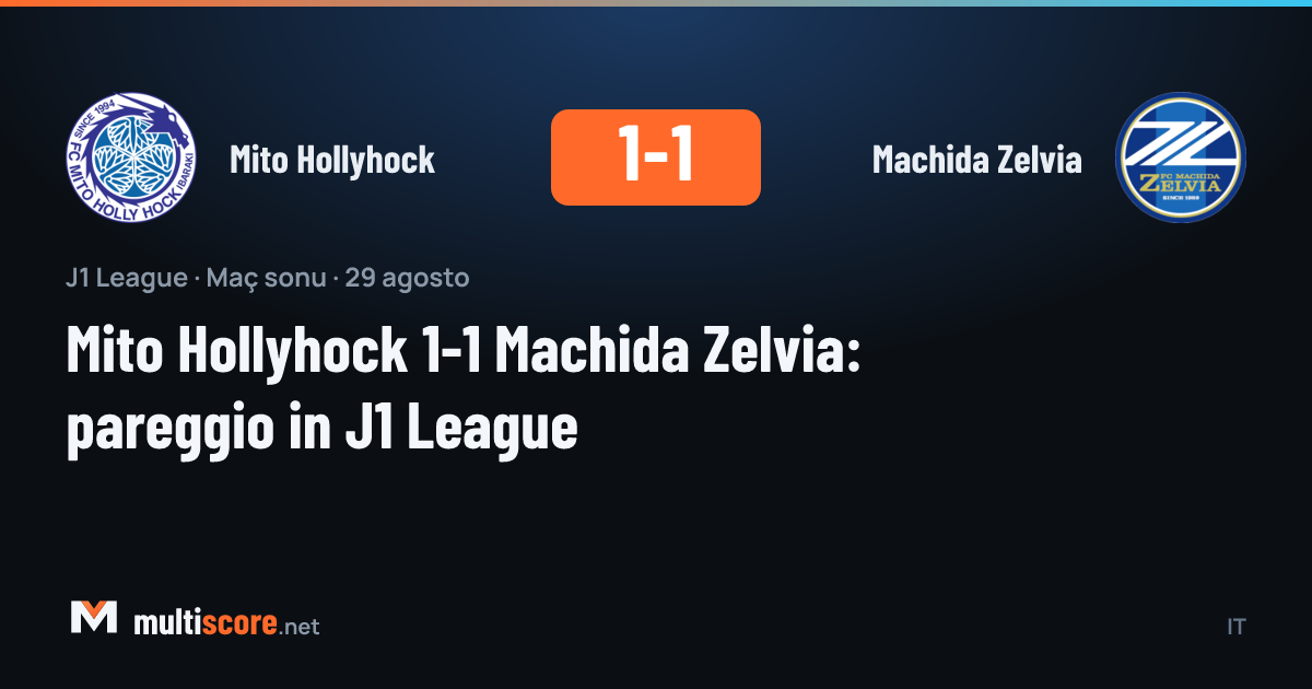 Mito Hollyhock ve Machida Zelvia arasında oynanan J1 League maçından bir kare
