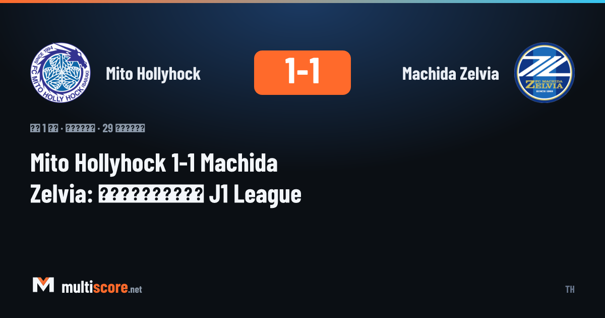 Mito Hollyhock ve Machida Zelvia arasında oynanan J1 League maçından bir kare