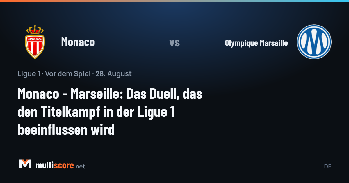 Monaco ve Olympique Marseille oyuncuları Ligue 1 maçında mücadele ediyor
