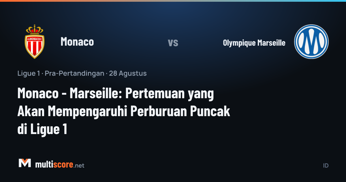 Monaco ve Olympique Marseille oyuncuları Ligue 1 maçında mücadele ediyor
