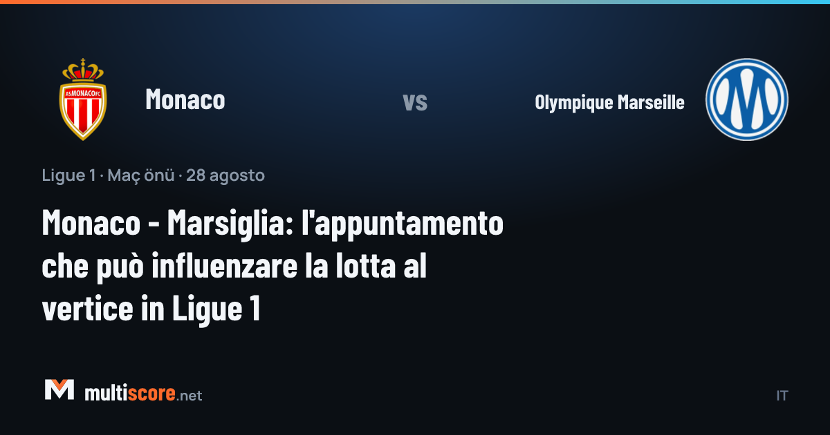Monaco ve Olympique Marseille oyuncuları Ligue 1 maçında mücadele ediyor