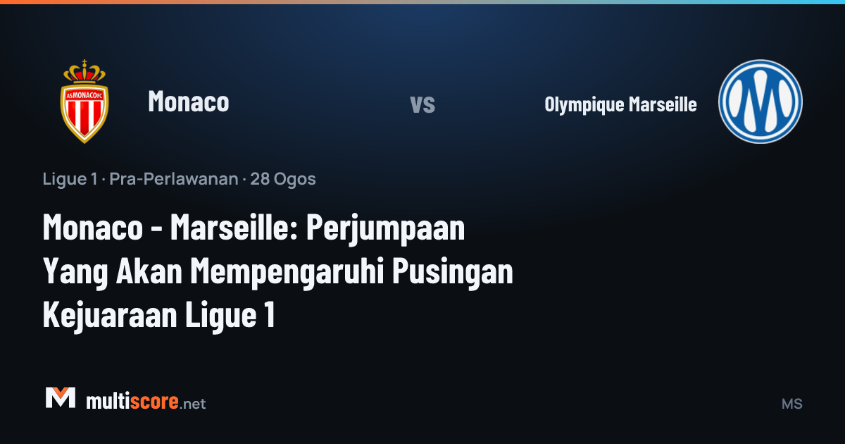 Monaco ve Olympique Marseille oyuncuları Ligue 1 maçında mücadele ediyor