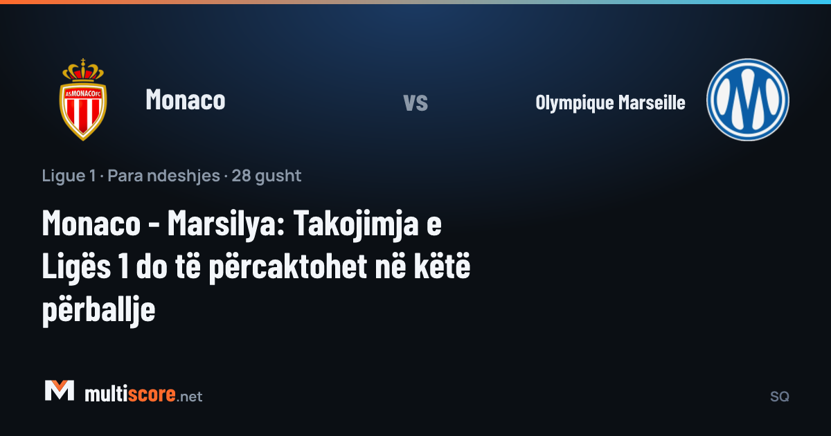 Monaco ve Olympique Marseille oyuncuları Ligue 1 maçında mücadele ediyor