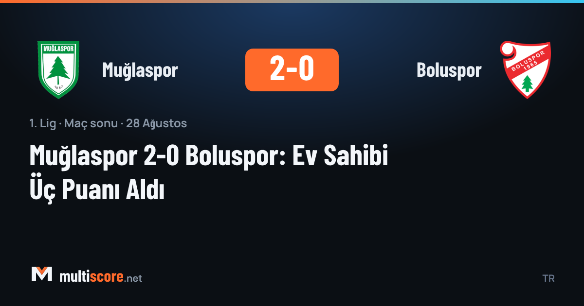 Muğlaspor - Boluspor maçından bir kare
