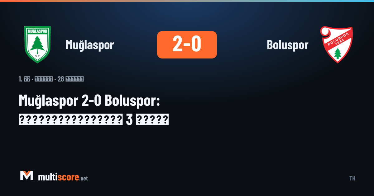 Muğlaspor - Boluspor maçından bir kare