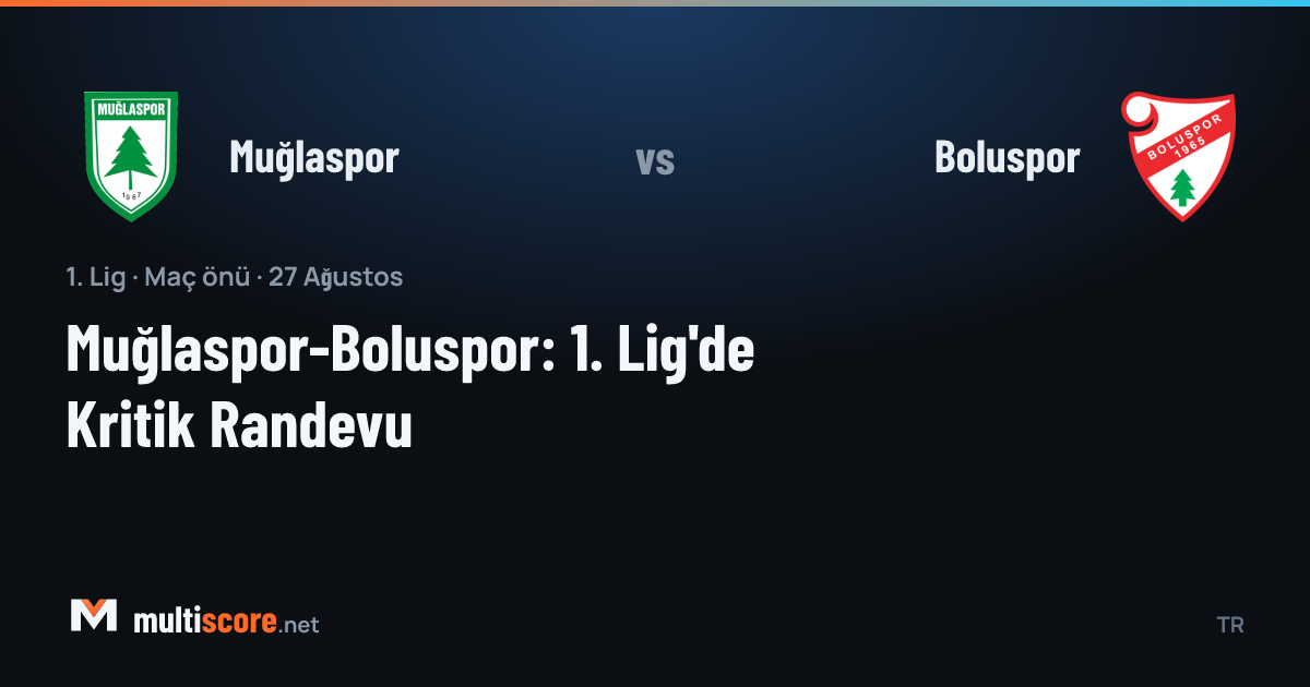 Muğlaspor ve Boluspor futbolcuları 1. Lig maçında mücadele ediyor