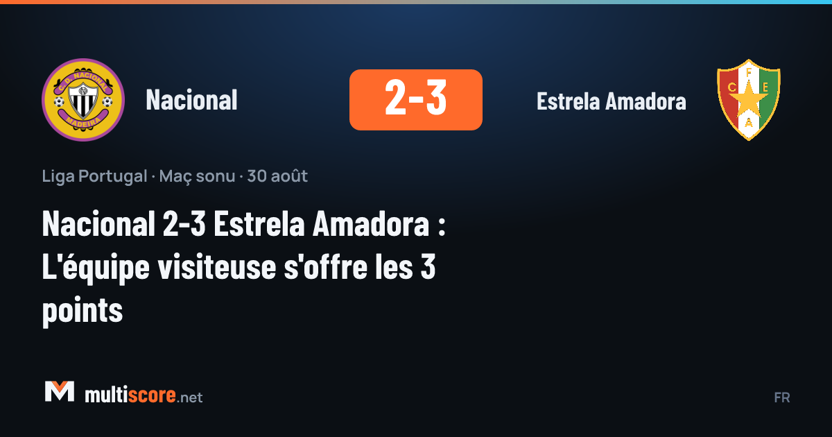 Nacional 2-3 Estrela Amadora maçı