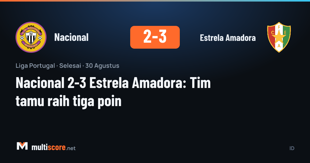 Nacional 2-3 Estrela Amadora maçı