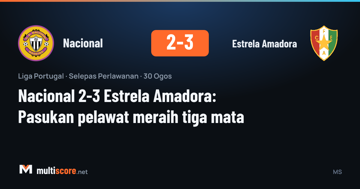 Nacional 2-3 Estrela Amadora maçı