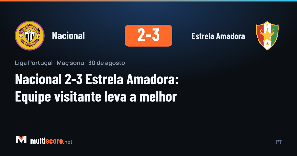 Nacional 2-3 Estrela Amadora maçı