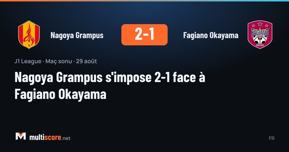 Nagoya Grampus - Fagiano Okayama J1 League maçı