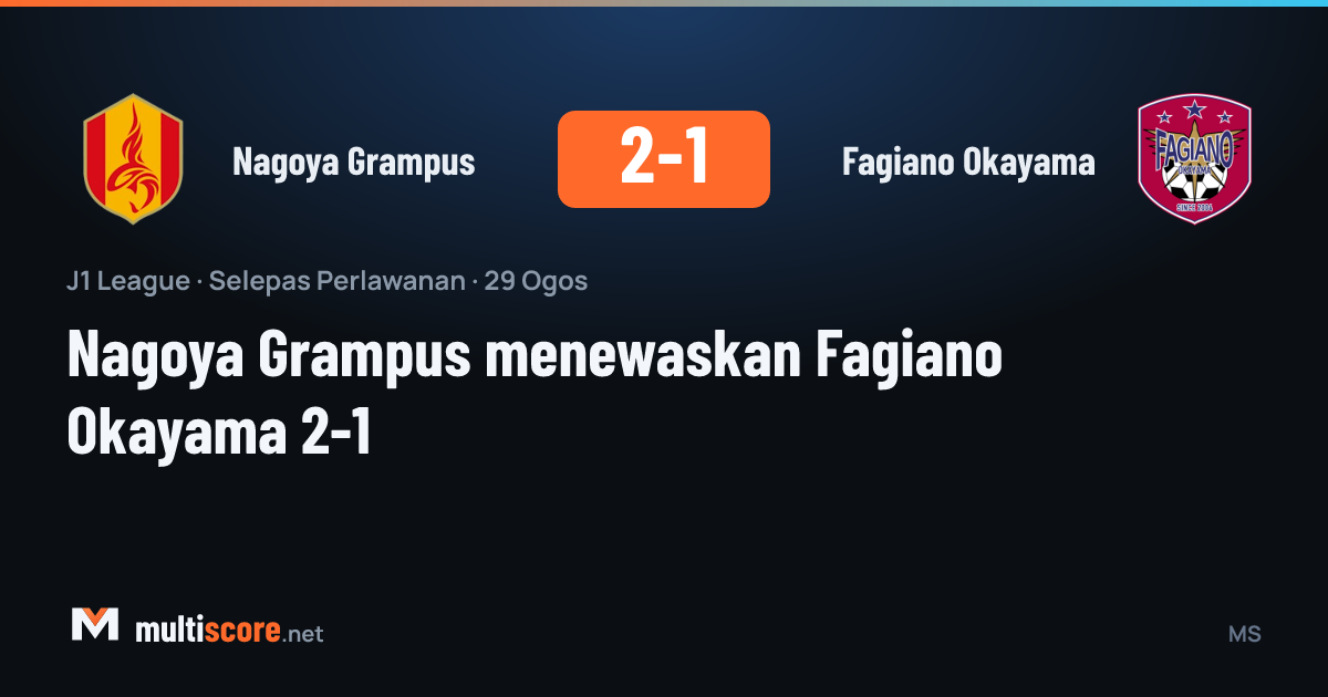 Nagoya Grampus - Fagiano Okayama J1 League maçı